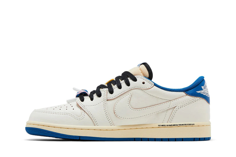 Air Jordan 1 Low OG SP x Fragment Design x Travis Scott 'Sail – Military Blue'